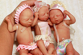 Bebés de silicona en miniatura